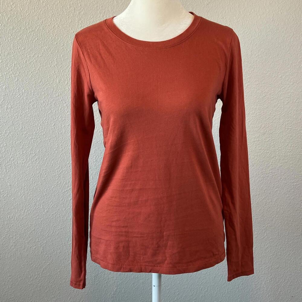 Madewell Vintage Long Sleeve TShirt Style L2140 Orange Size XXS